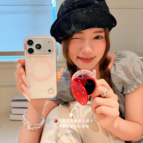翻盖补妆镜磁吸支架适用oppo realme NEO8/GT7真我13/GT2大师探索GT8pro/neo6se手机壳16PRO+14红苹果V70/V50