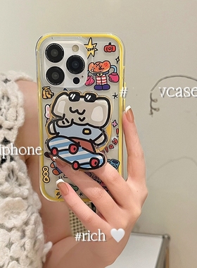 磁吸滑板大象支架y300/vivo x200promini适用X100S/S15/X60/s19/X90S手机壳S17t趣味y70S/V30e/Y37/Y76S/Y78+