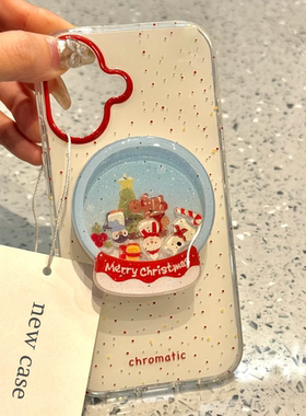 新年款雪人饼饼企鹅磁吸适用苹果17PROMAX/15PRO手机壳14PRO/13mini摇摇乐XR/iPhone16PRO支架11女生X/4578SE