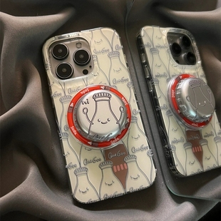 A51 艺术汽水瓶磁吸支架适用努比亚Z60pro手机壳Z70 Z40Spro超火ZTE Z50 Z11全包MAX卡通N2红魔10pro软 ULTRA