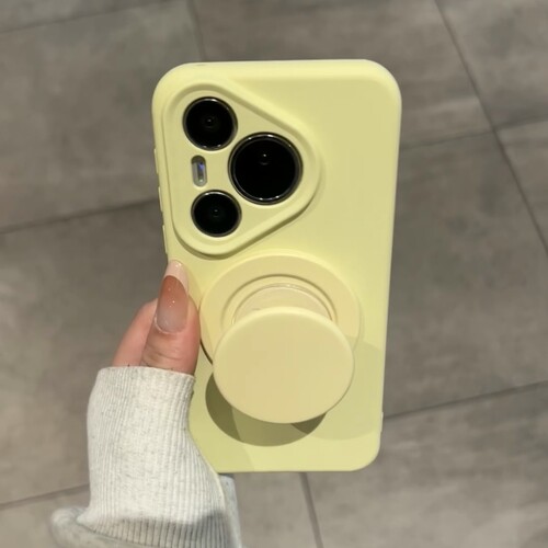 温柔奶黄色圆形磁吸支架适用荣耀300ultra手机壳100/200软糯Q弹70/60/50魔术magic7/65pro可爱X9C臻品硅胶X60