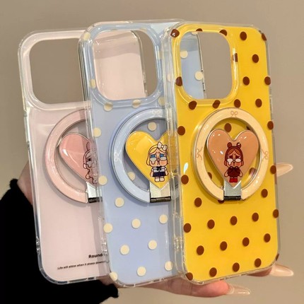 爱心哭娃360度磁吸支架适用oppo realme NEO6/GT8真我12X/GT2大师探索GT7可爱neo7se手机壳15PRO+13/14/V23i