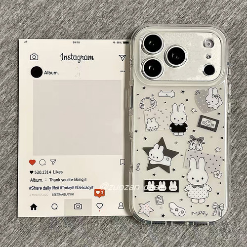 卡通米菲兔简约时尚适用vivo X300FE/V70/V60/Y21d手机壳S60/Y38/Y39/v25e女X200可爱v40/V60lite有趣V30PRO