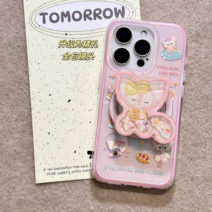 玲娜贝儿摇摇乐磁吸支架适用oppo findx8/x6/X7手机壳reno13/12/11/98543创意A2m/A5 PRO/7SE/A98可爱A58/A55