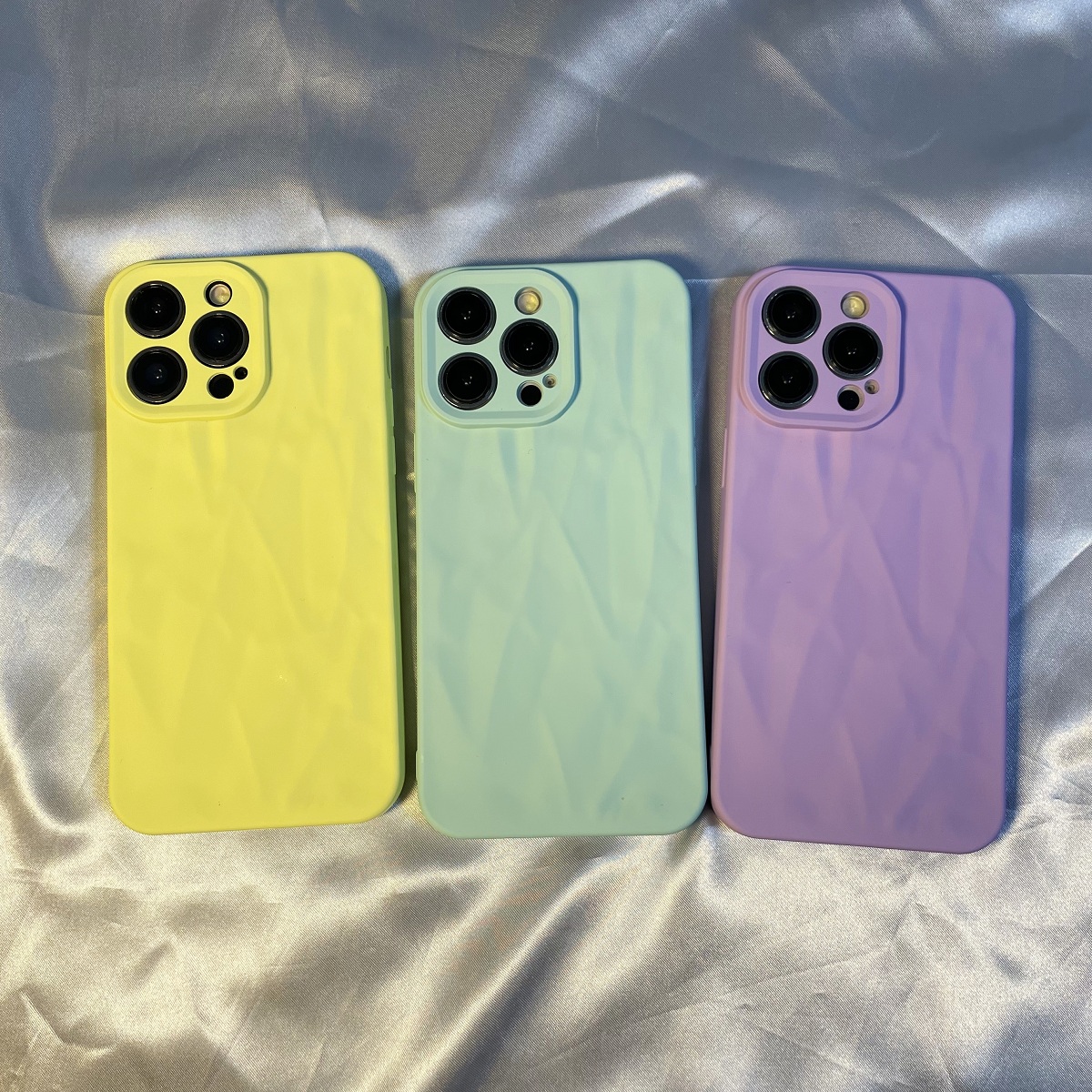 马卡龙多巴胺纯色适用iPhone15苹果15promax手机壳14plus褶皱13/12肤感11简约款xs/xr高级感7p硅胶全包8pplus