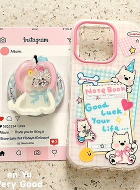 西高地小狗摇摇乐磁吸支架适用三星S25 ultra/S24/Note20/A36/A06/S20手机壳A22/S23+A71卡通S9+S21fe/A54/56