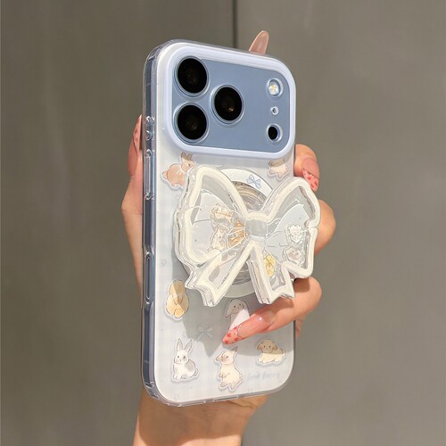 蝴蝶结摇摇乐磁吸支架适用oppo realme NEO8/GT7真我13/GT2大师探索GT8pro/neo6se手机壳16PRO+14好看V70/V30