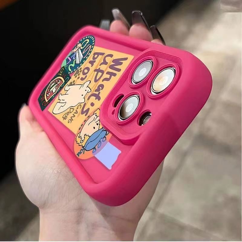 金刚砂肤感加厚硅胶软壳标签小狗