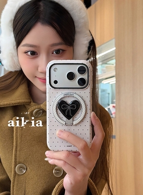 波点蝴蝶结折叠磁吸支架适用A3/OPPO FindX9/X8S+Reno15/14/12/11F/10手机壳A79韩系A6pro/K13/A2/A58/A5X/56