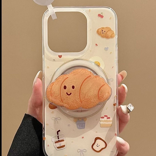 可颂牛角包磁吸支架适用小米17/14ultra手机壳13红米K80可爱K70e/K90至尊Note14/11T新款12T/civi5pro/turbo4