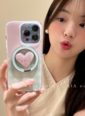 爱心蝴蝶结折叠磁吸支架适用A5/OPPO Reno14/13/12/11F/10手机壳findX7ultra/X8S+A98旋转A6pro/K9/A3/A58/96