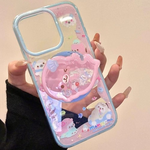 粉色小海豹摇摇乐磁吸支架适用vivo iQOOZ10x/z9turbo手机壳neo10pro+/6SE/89可爱iqoo13/11/12/U5e软Z7X/U3x