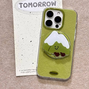 绿色雪山磁吸支架适用NOthing 2A/3手机壳2谷歌Pixel9/10PRO/87创意Pmote edge60pro可爱56华硕ROG9/54小清新