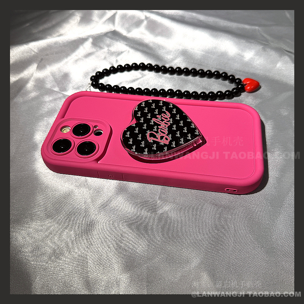 千禧风芭比粉爱心适用华为荣耀100/90GT/80SE/70pro/60手机壳X50i+/X20畅玩40挂绳Magic6/543新款X30支架V40