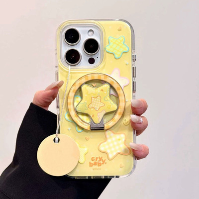 360金属折叠带磁吸星星适用NOthing 2A/3手机壳2谷歌Pixel9/10PRO/876支架mote edge60pro软G56华硕ROG9/54