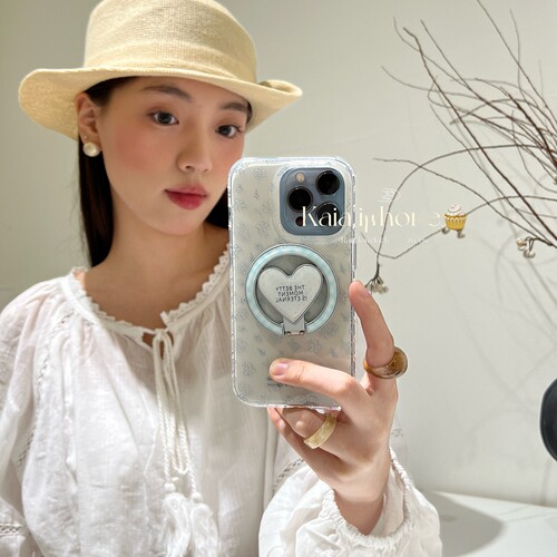 爱心折叠磁吸支架适用A3X/OPPO FindX9/X8ultra/Reno15C/14/12/11F/10手机壳A78/A6pro/K13旋转A5m/A58/A6S/3