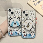 K60小米15 K70至尊turbo4 14T手机壳note12 创意卡通自嘲熊磁吸支架适用红米K80 10S透明13 11pro civi4 K30S