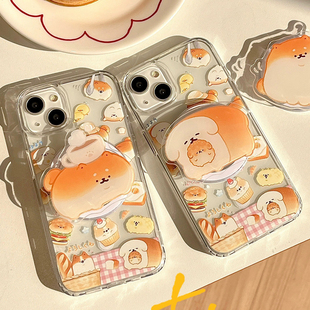 Note20软萌A22 A53 S21 A55手机壳S23 情侣S20 S24FE ultra S105G硅胶s24u 磁吸日系柴犬支架可爱三星s21 A54