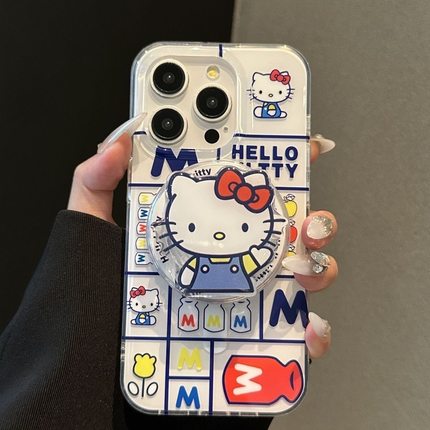 透明KT磁吸壳支架适用苹果16PRO/17PRO手机壳14PROMAX/13mini可爱smax硅胶iPhone15/11PRO卡通XR软678女款SE3