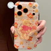 FindX9 11F K13 Reno15C A93 A55 10手机壳A79枫叶A6pro X8ultra OPPO 维尼熊摇摇乐磁吸支架适用A3