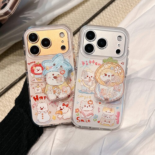 小狗猫咪摇摇乐支架适用oppo realme NEO8/GT7真我13/GT2大师探索GT8pro/neo6se手机壳16PRO+14立体V70情侣50