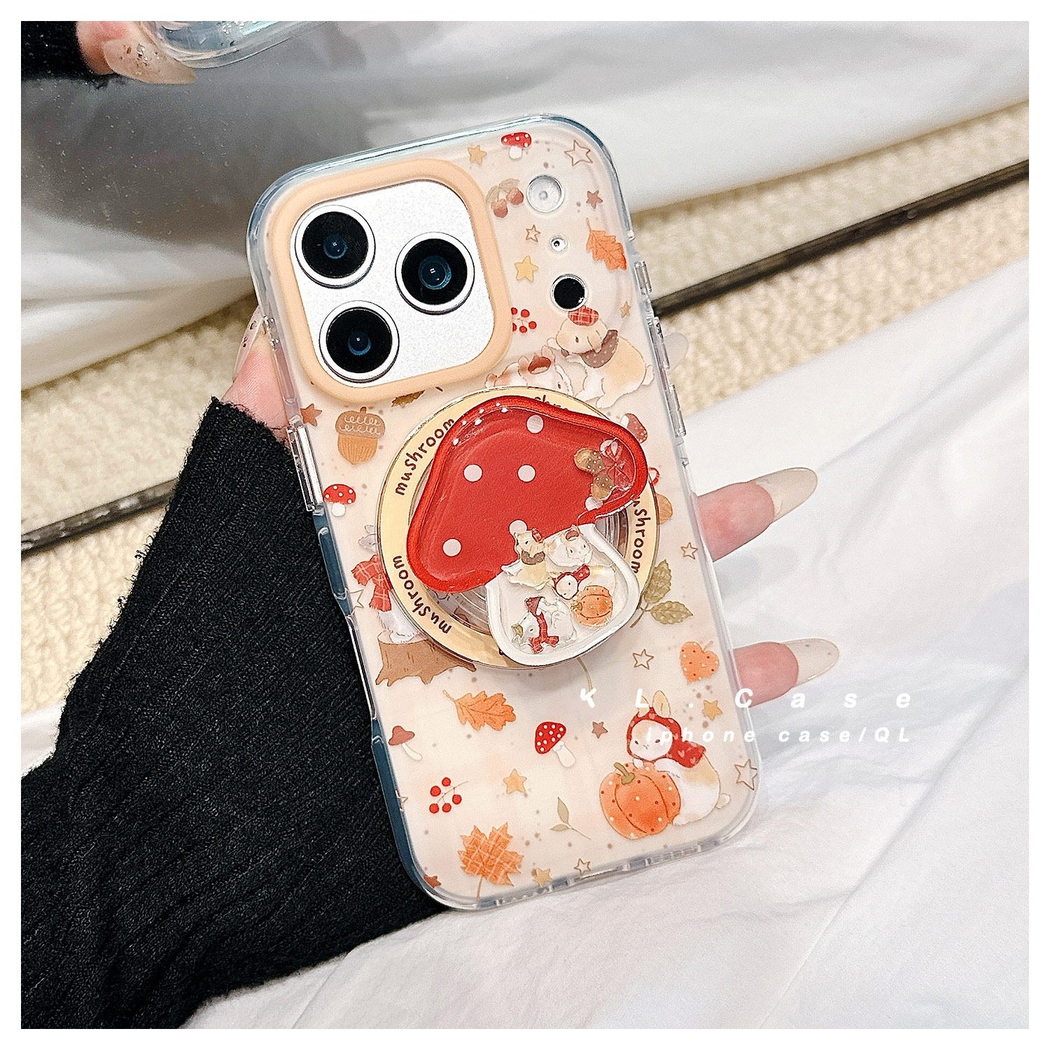 枫叶蘑菇摇摇乐磁吸支架适用苹果17promax/17手机壳16E/12/13PRO/13mini/XR/14/15PRO可爱XS/87PLUS/SE3硬Air,3C数码配件,手机保护套/壳,淘宝优惠券,粉丝福利购,淘宝优惠卷