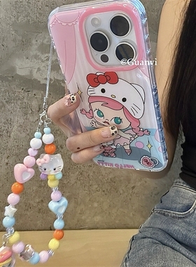 可爱舞台泡泡玛特适用荣耀200/magic654/90/80GT/X50I/60se/X9B/X6手机壳30PRO链条70硅胶20/X60i畅玩40plus