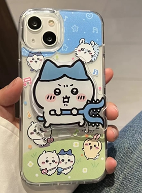 可爱情侣呆萌磁吸支架适用小米15/13U软10/12/10S手机壳红米Turbo3/k70/K60/note13/11t/civi4pro硅胶k80/K50