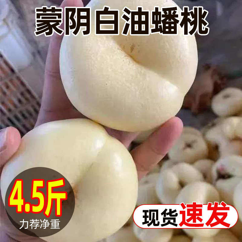 山东蒙阴白油蟠桃新鲜时令水果