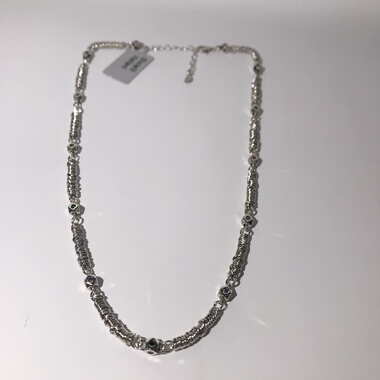 向卉意大利中古多宝银盘缠项链