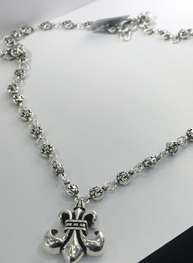 向卉意大利中古925银克家船锚经典长款项链