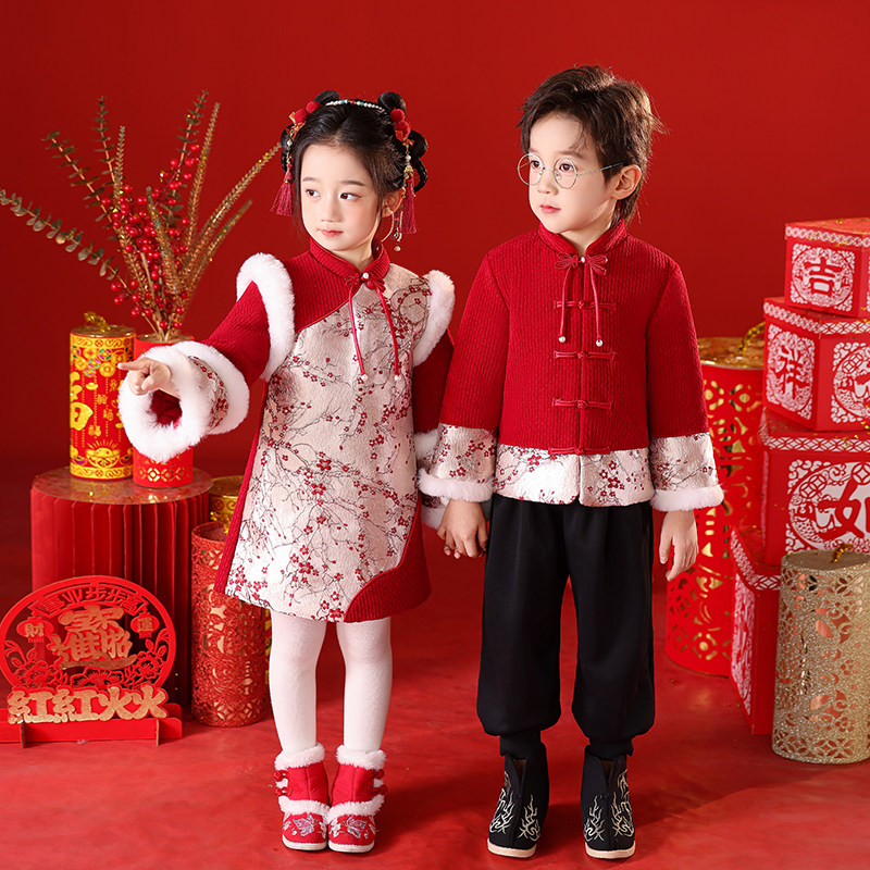 儿童演出服男女童唐装中国风