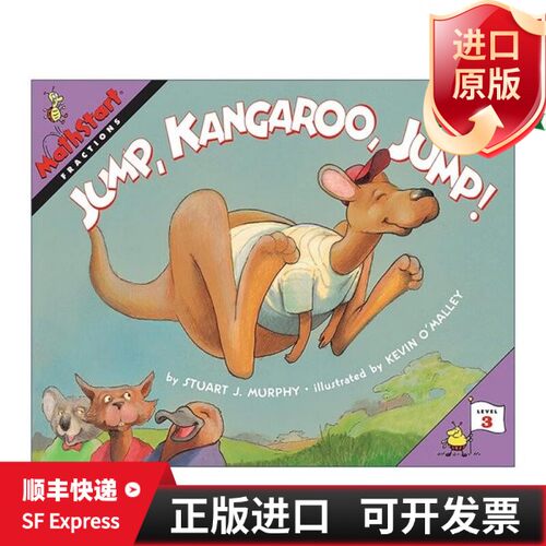 现货 正版Mathstart Level 3: Jump, Kangaroo, Jump!Murphy, Stuart J.出版社9780064467216