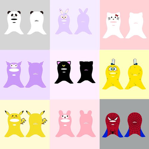 脸基尼防晒成人卡通露娜沙海滩游泳浮潜水帽男女冲浪儿童戏水面罩