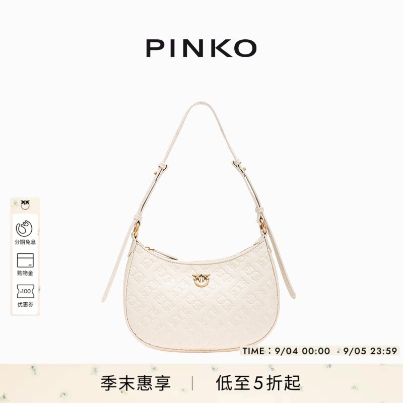 PINKO女士简约通勤月牙包手提包单肩包102790A1YB图片