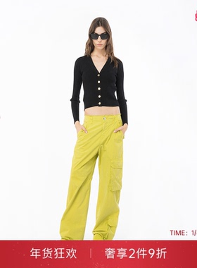 PINKO女士纽扣装饰针织开衫102018A18M