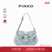PINKO女士JOLENE毛绒半月腋下包102802A17Y