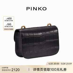 年中特惠 PINKO 鳄鱼纹刺绣肩带小号飞鸟包100048A0OH