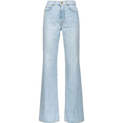 女装微喇修身浅色牛仔裤