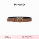 【春夏新品】PINKO2024 3CM经典徽标双面腰带100125A1K3