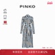 长款 PINKO女士印花条纹衬衫 式 连衣裙100909A1UK