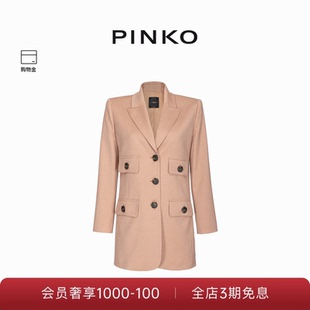 PINKO女士纽扣装 外套102231A1B3 饰口袋西装