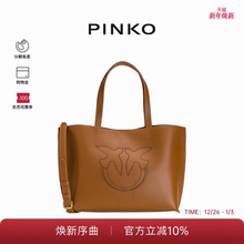 PINKO女士通勤大容量飞鸟徽标托特包单肩包手提包103780A03V