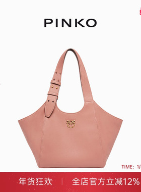 PINKO女士单肩通勤大容量飞鸟标单肩托特包背提包105361A0QO