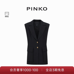 103778A1YK 西装 PINKO女士无袖 V领双兜收腰款