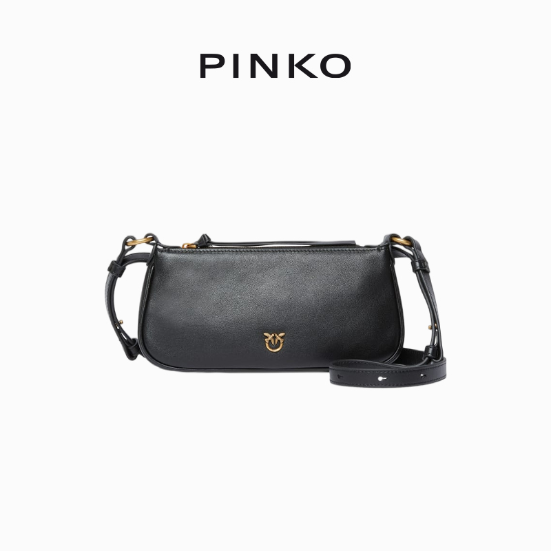 【早秋新品】PINKO女士皮革斜挎包105069A0QO