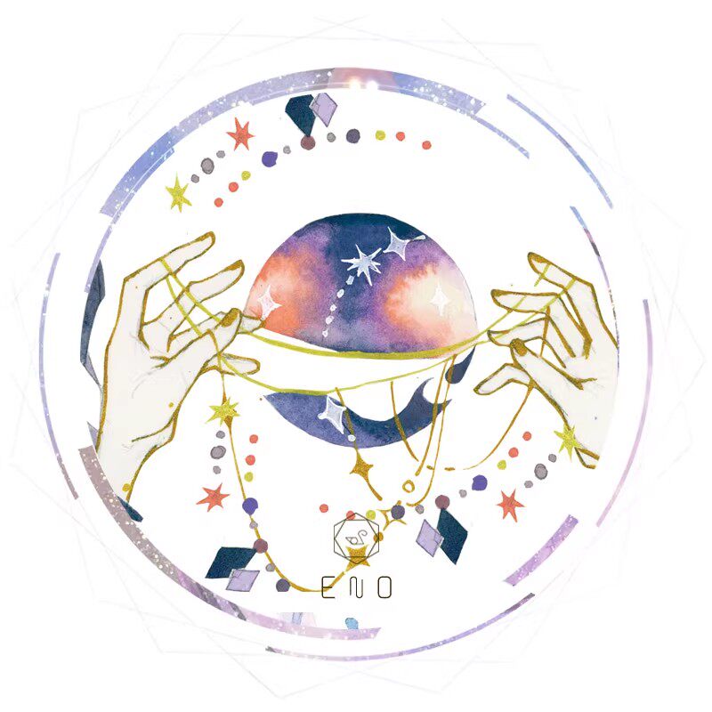 ENO摘星和纸胶带宇宙星球手账装饰