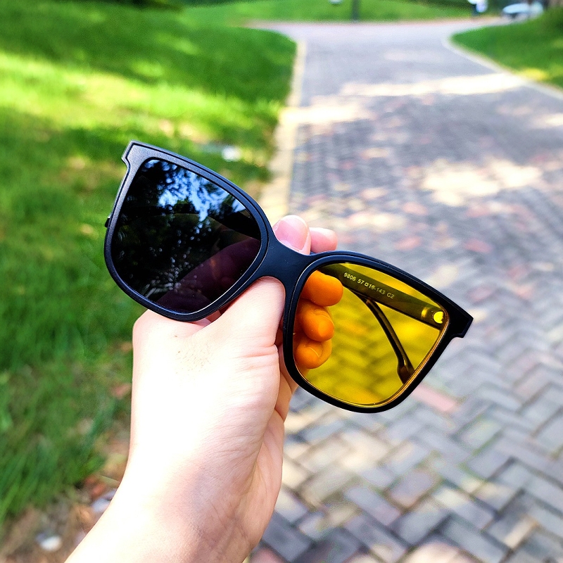 三合一时尚男女太阳镜偏光多功能磁吸夜视眼镜护眼防蓝光眼镜大框