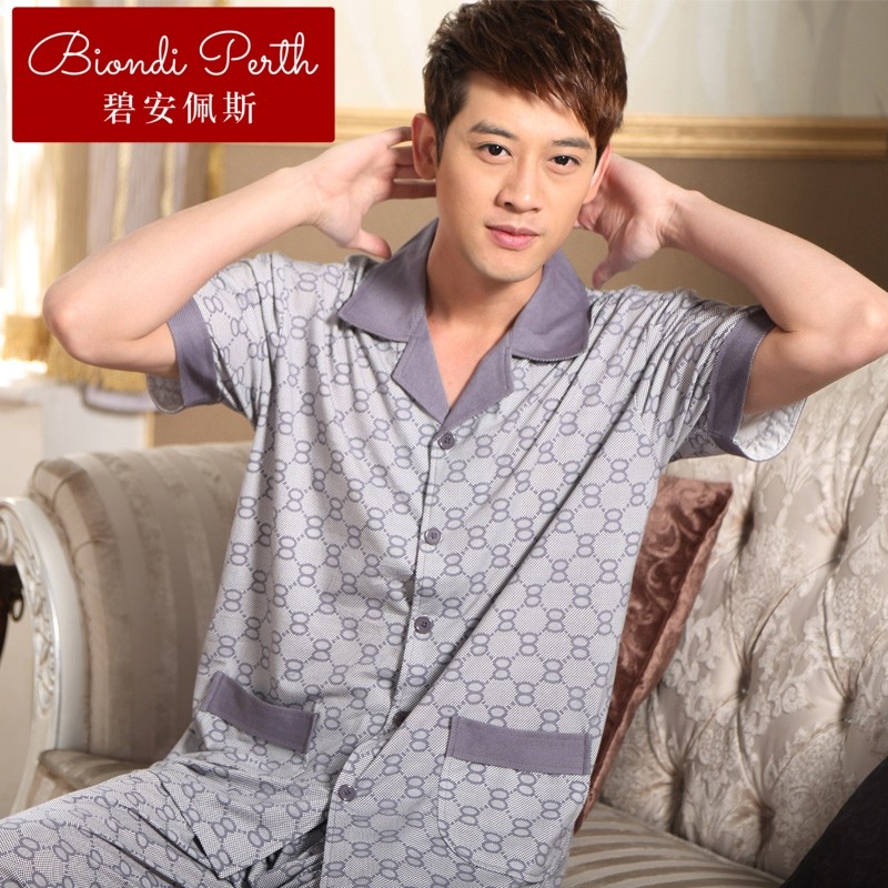 碧安佩斯柜裤短袖家居服套装长裤竹纤维睡衣套装清凉家居专柜休闲