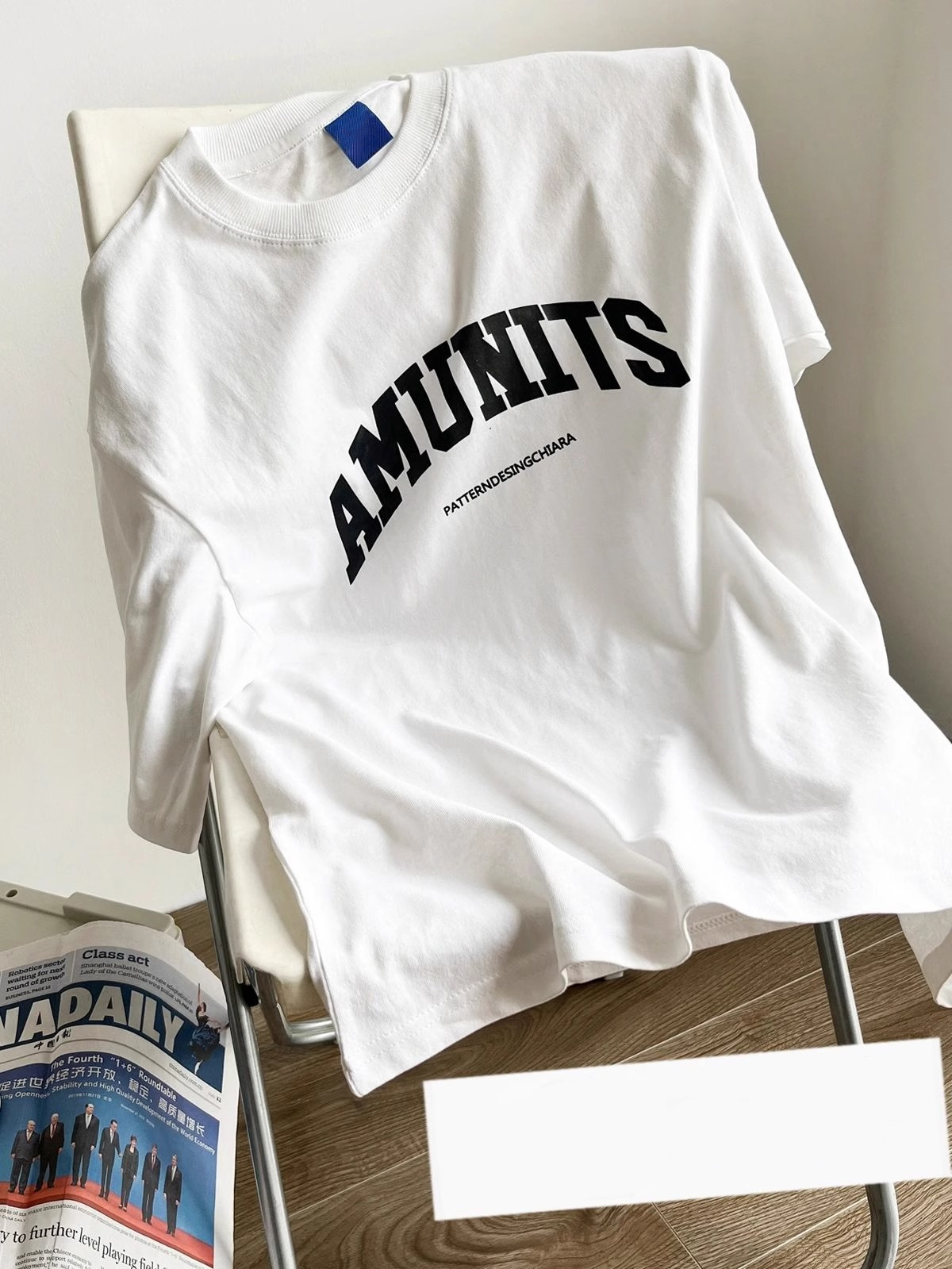 纯棉复古字母印花短袖T恤女夏季